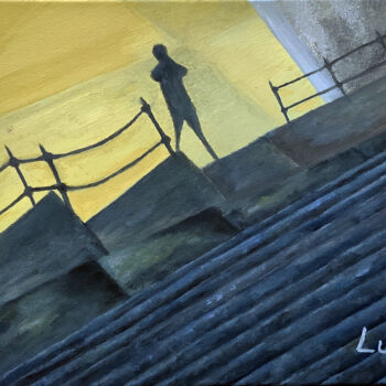 Painting titled "Z in Shadows" by Luna Smith, Original Artwork, Oil