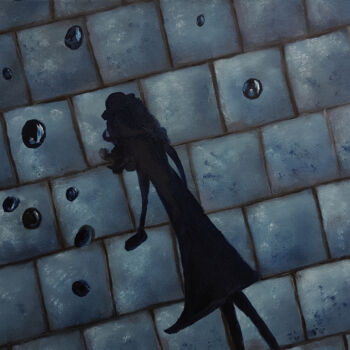 Картина под названием "M in Shadows" - Luna Smith, Подлинное произведение искусства, Масло Установлен на Деревянная рама для…
