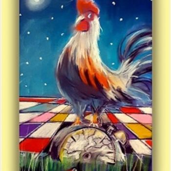 Картина под названием "I'm the Time" - Lubo, Подлинное произведение искусства, Пастель