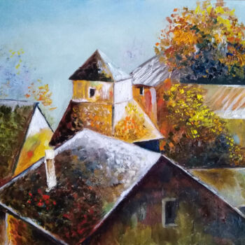 Painting titled "Autumn in Bohemia" by Liubov Samoilova, Original Artwork, Oil