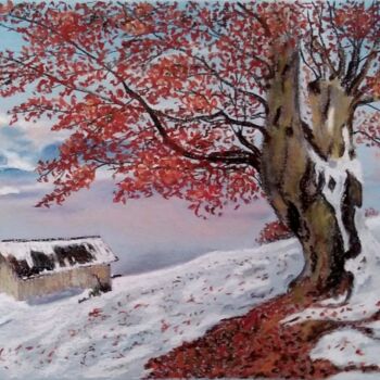 Pittura intitolato "Late fall" da Liubov Samoilova, Opera d'arte originale, Pastello