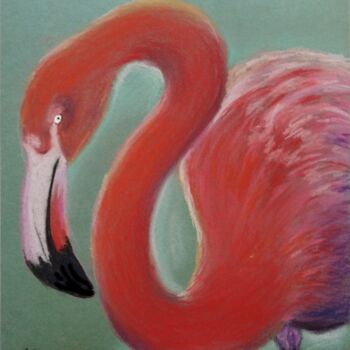 绘画 标题为“Pink flamingo - chi…” 由Любовь Самойлова, 原创艺术品, 粉彩