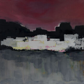 Malarstwo zatytułowany „Nuit immobile (50x5…” autorstwa Luc Andrieux, Oryginalna praca, Akryl Zamontowany na Drewniana rama…