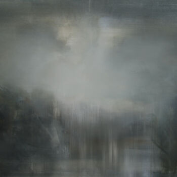 Painting titled "Absence (75x115cm)" by Luc Andrieux, Original Artwork, Acrylic Mounted on Wood Stretcher frame