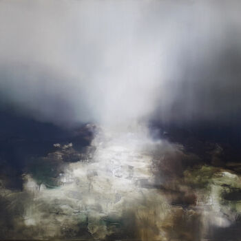 Malarstwo zatytułowany „Luminescence (81x11…” autorstwa Luc Andrieux, Oryginalna praca, Olej Zamontowany na Drewniana rama n…
