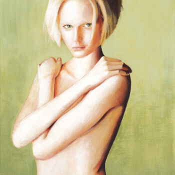 Malarstwo zatytułowany „Innocence (61x46 cm)” autorstwa Luc Andrieux, Oryginalna praca, Akryl Zamontowany na Drewniana rama…