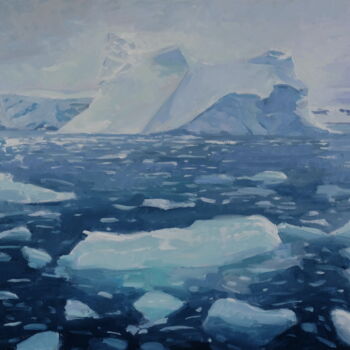 「Icefield in the Pen…」というタイトルの絵画 Luc Bernayによって, オリジナルのアートワーク, オイル
