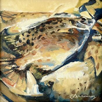 Painting titled "Spotted scat fish f…" by Luc Bernay, Original Artwork, Oil