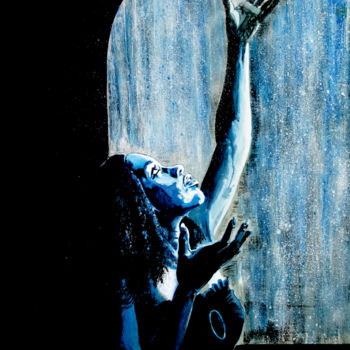 Pittura intitolato "Pluie de lumiere" da Luc Brun-Perasso, Opera d'arte originale, Inchiostro