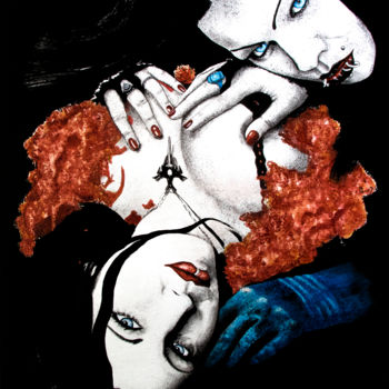 Pittura intitolato "Vice Versa" da Luc Brun-Perasso, Opera d'arte originale, Inchiostro