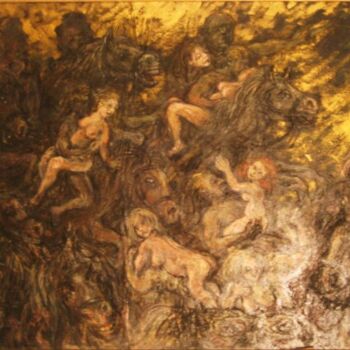 Painting titled "Apocalyps" by Luc Devondel, Original Artwork, Oil