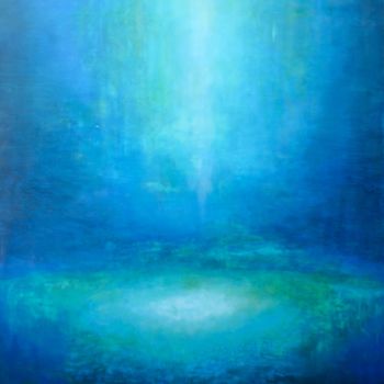 Painting titled "Deep blue" by Marc Evans, Original Artwork, Oil