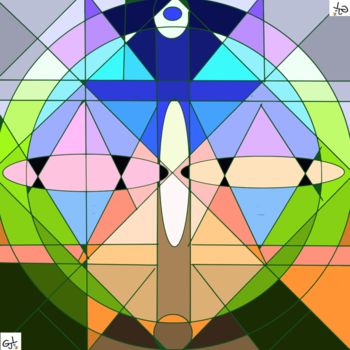 Arte digitale intitolato "mosaic.jpg" da Gjlvisionnarts, Opera d'arte originale, Pittura digitale