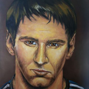 Painting titled "Le messi du stade" by Luc Lavroff, Original Artwork