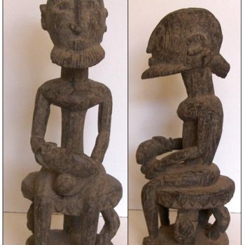 Artesanato intitulada "Couple Dogon" por Luc Lavroff, Obras de arte originais