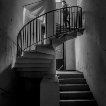 Photography titled "Upstairs ancien cou…" by Luc Marie Martin, Original Artwork, Digital Photography