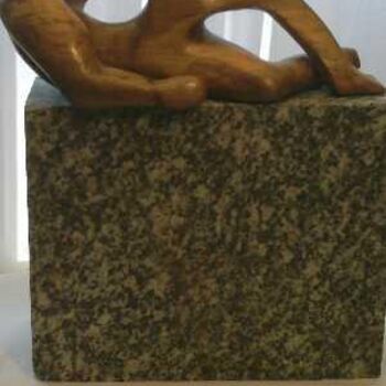 Sculpture intitulée "Danseur au repos" par Luc Mazurelle, Œuvre d'art originale, Bois