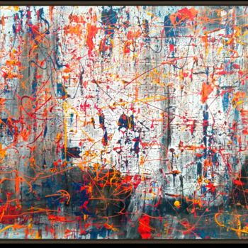 Painting titled "Galerie abstraite 1…" by Luc Mora, Original Artwork, Acrylic