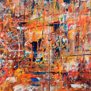 Pittura intitolato "A travers la couleur" da Luc Mora, Opera d'arte originale, Acrilico