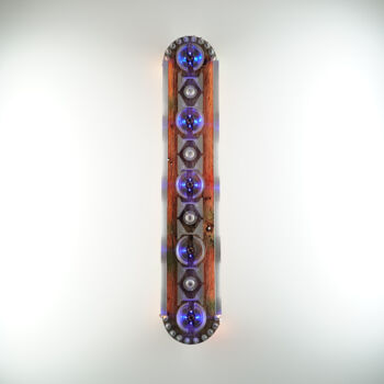 Design intitulée "Electroline" par Luc Obukow, Œuvre d'art originale, Luminaire