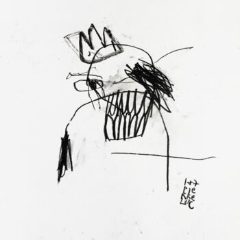 Disegno intitolato "PORTRAIT III" da Luc Pierre, Opera d'arte originale, Grafite