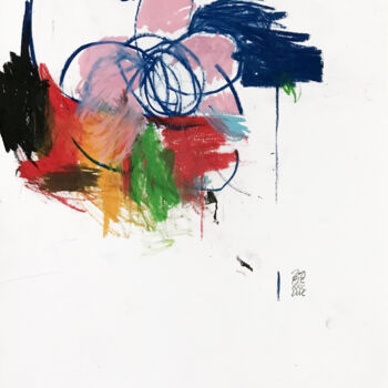 Рисунок под названием "NO SONG" - Luc Pierre, Подлинное произведение искусства, Пастель