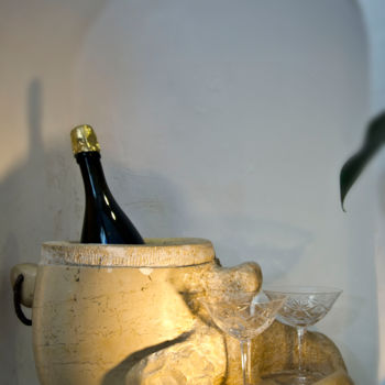 Escultura titulada "seau a Champagne…" por Trizan, Obra de arte original