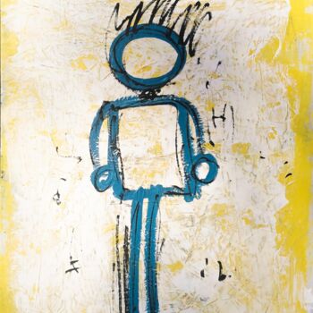 Peinture intitulée "Standing Human" par Luc Villard, Œuvre d'art originale, Acrylique Monté sur Châssis en bois