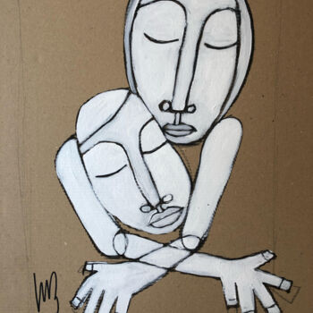 Peinture intitulée "Dans ses bras" par Luc Wunenburger, Œuvre d'art originale, Acrylique