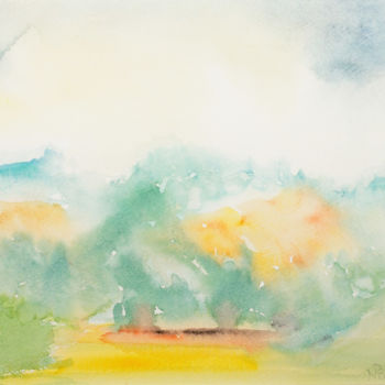 Painting titled "Da: "Il parco acque…" by Ennepielle, Original Artwork, Watercolor