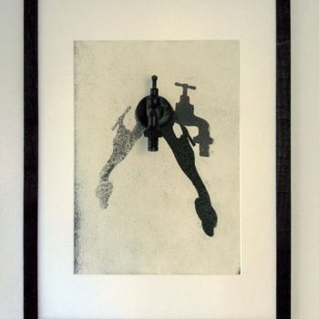 Gravures & estampes intitulée "3AB (3x Atomic Blas…" par Luca Federici, Œuvre d'art originale, Huile