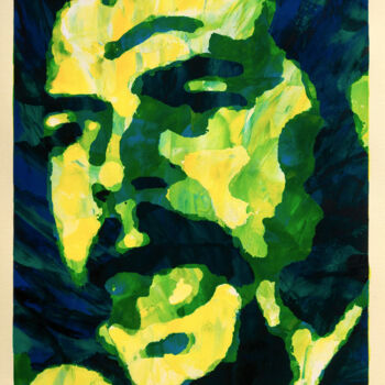 Printmaking titled "Che Guevara's Screa…" by Luca Federici, Original Artwork, Screenprinting Mounted on Other rigid panel