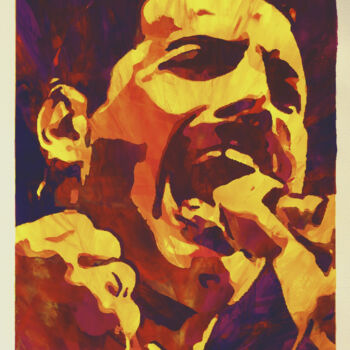 Obrazy i ryciny zatytułowany „Freddie Mercury's S…” autorstwa Luca Federici, Oryginalna praca, Nadruk Zamontowany na Pleksig…