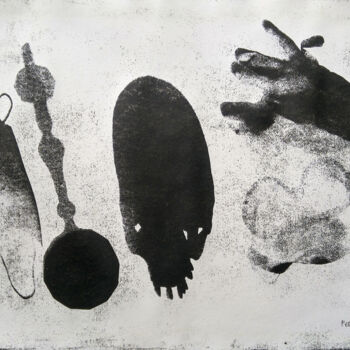 Gravures & estampes intitulée "Atomic Vanitas, Com…" par Luca Federici, Œuvre d'art originale, Huile