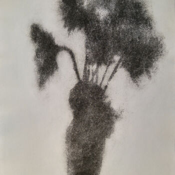 Gravures & estampes intitulée "Vase With 10 Sunflo…" par Luca Federici, Œuvre d'art originale, Huile