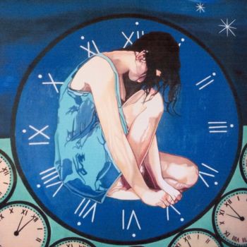 Pintura intitulada "Il tempo" por Luca Martinoli, Obras de arte originais, Óleo