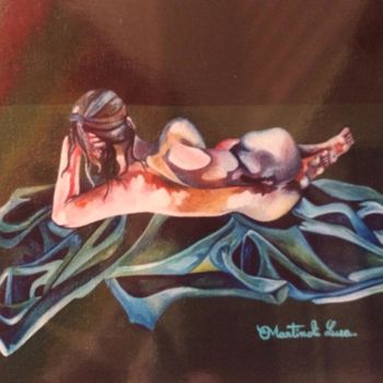 Pittura intitolato "Nudo di donna" da Luca Martinoli, Opera d'arte originale, Olio