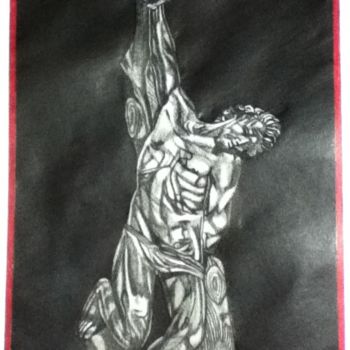 Disegno intitolato "San Sebastiano" da Luca Martinoli, Opera d'arte originale, Biro