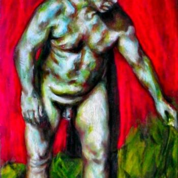 Painting titled "Ecce Berlusconi" by Luca Palazzi, Original Artwork, Oil