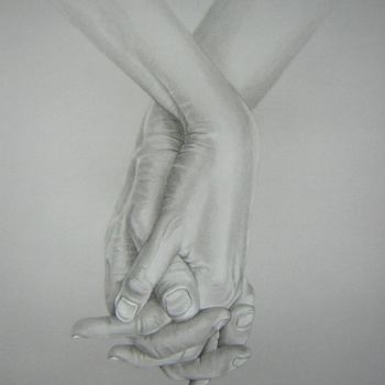 Drawing titled "l'amore-insieme" by Luca Borelli, Original Artwork, Other
