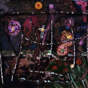 Pittura intitolato "La gabbia" da Luca Capello, Opera d'arte originale, Olio