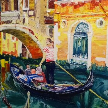Pintura intitulada "Venice" por Luca Cistaro, Obras de arte originais, Óleo Montado em Armação em madeira