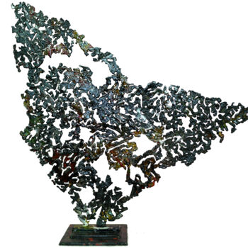 Sculpture intitulée "Le Papillon" par Lucart, Œuvre d'art originale, Acier inoxydable