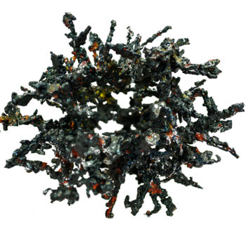 Sculpture titled "Magma Chaotique" by Lucart, Original Artwork, Stainless Steel