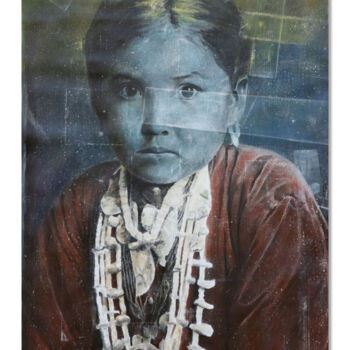Painting titled "Native child" by Lucas Cann, Original Artwork, Acrylic