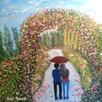 Painting titled "Floral arch" by Paola Pescara (More Paintings At Artpal), Original Artwork, Acrylic