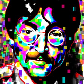 Digitale Kunst getiteld "John Lennon sgt pep…" door Lucas Vieira, Origineel Kunstwerk, Digitaal Schilderwerk