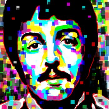 Digitale Kunst getiteld "Paul Mccartney sgt…" door Lucas Vieira, Origineel Kunstwerk, Digitaal Schilderwerk