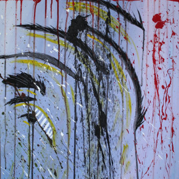 Peinture intitulée "pluie?romancée?" par Lucasgr?, Œuvre d'art originale, Acrylique