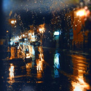 Fotografie getiteld ""Street at night" b…" door Lorenzo Lucchetti, Origineel Kunstwerk